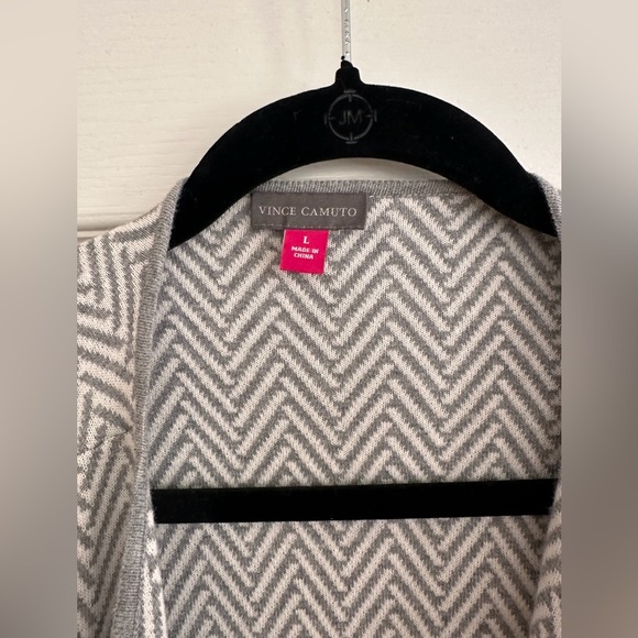Vince Camuto Herringbone Cardigan Size L - Picture 5 of 6